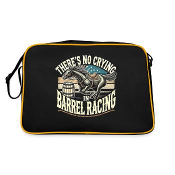 Beim Tonnenrennen wird nicht geweint - Retro Tasche - Schwarz/Gold - Hinten
