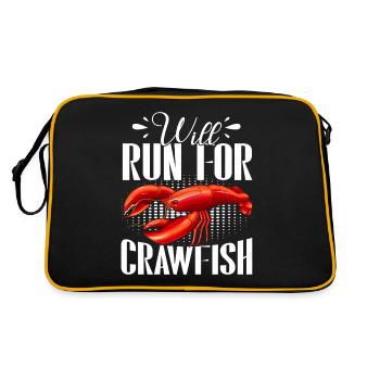 Crawfish Gifts - Retro Tasche - Schwarz/Gold - Hinten