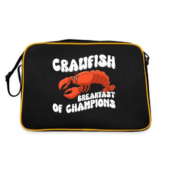 Crawfish Gifts - Retro Tasche - Schwarz/Gold - Hinten