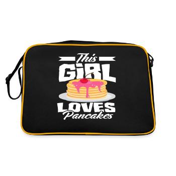 This Girl Loves Pancakes Breakfast - Retro Bag - black/gold - Back