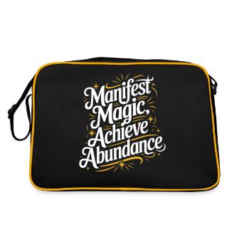 Manifest Magic Atteindre l’abondance Citation - Sac Retro - noir/or - Dos