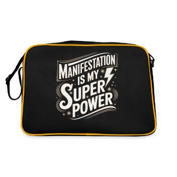 La manifestation est ma citation sur le superpouvoir - Sac Retro - noir/or - Dos