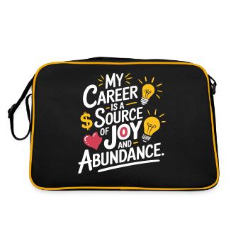 My career is a source of joy and abundance - Retro Bag - black/gold - Back