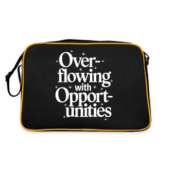Manifestation of Abundance Quote Overflowing with - Retro Bag - black/gold - Back