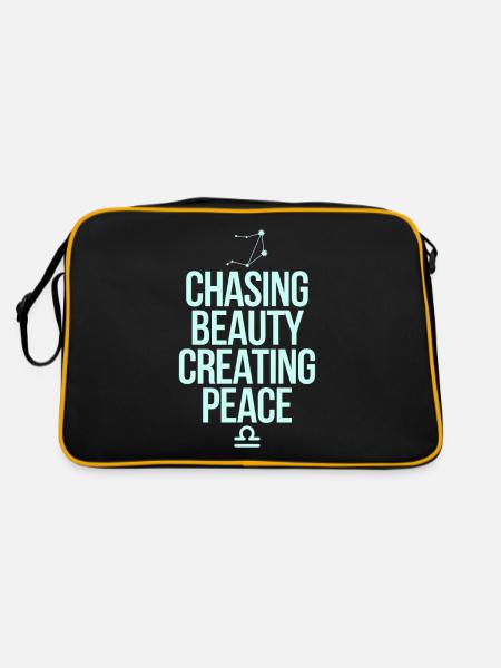 Signe du zodiaque Balance : Trouver la beauté et la paix - Sac Retro - noir/or - Dos