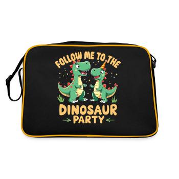 Décorations de fête de dinosaures - Sac Retro - noir/or - Dos