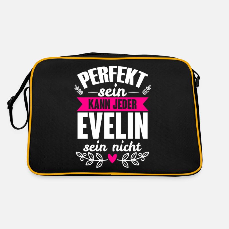Evelin - Perfekt Sein Kann Jeder Evelin Sein Nicht Retro Tasche