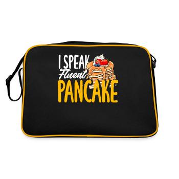 Pancakes I speak fluently - Retro Bag - black/gold - Back