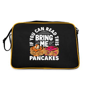 Pancakes bring me joy - Retro Bag - black/gold - Back