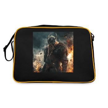 Wikinger - Retro Tasche - Schwarz/Gold - Hinten