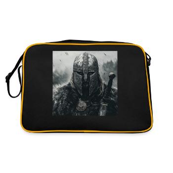 Wikinger - Retro Tasche - Schwarz/Gold - Hinten