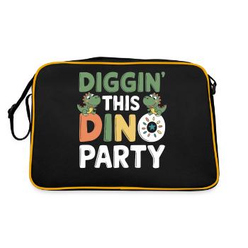 Décorations de fête de dinosaures - Sac Retro - noir/or - Dos