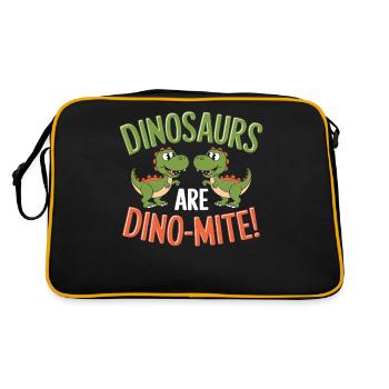 Décorations de fête de dinosaures - Sac Retro - noir/or - Dos