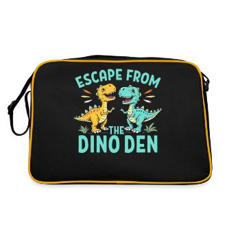 Décorations de fête de dinosaures - Sac Retro - noir/or - Dos