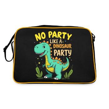 Décorations de fête de dinosaures - Sac Retro - noir/or - Dos