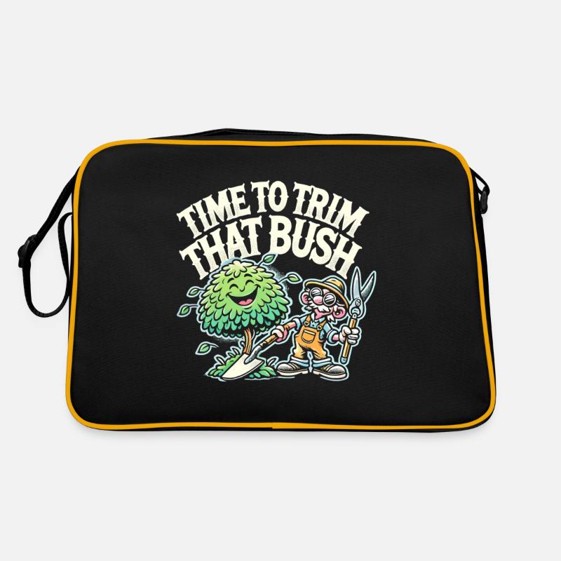 Zeit, den Busch zu stutzen Retro Tasche