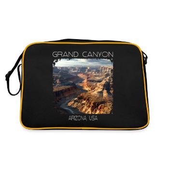 Grand Canyon - Retro Tasche - Schwarz/Gold - Hinten