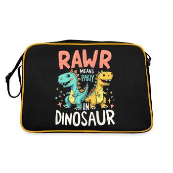 Décorations de fête de dinosaures - Sac Retro - noir/or - Dos