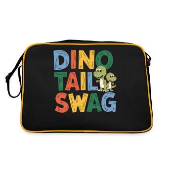 Décorations de fête de dinosaures - Sac Retro - noir/or - Dos