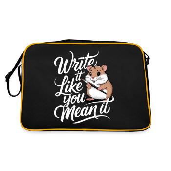 Hamster Auteur Écrivain : Écrivez-le comme vous - Sac Retro - noir/or - Dos