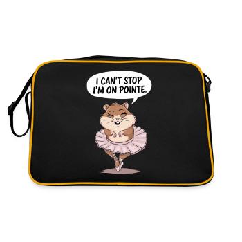 Hamster ballerina: I can't stop - Retro Bag - black/gold - Back