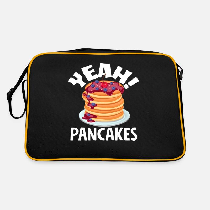 Pancakes Yeah! Mit Kirschen Und Blaubeeren Retro Tasche