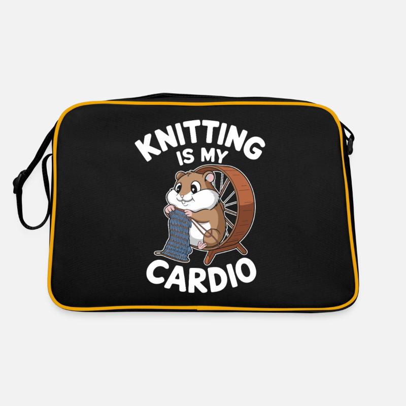 Le tricot est mon drôle de hamster cardio Sac Retro