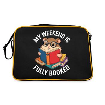 My weekend is fully booked - Retro Bag - black/gold - Back