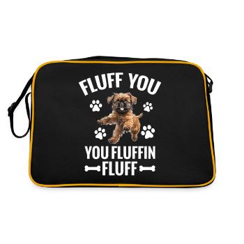 Brussels Griffon Fluff You Fluffin Fluff - Retro Bag - black/gold - Back