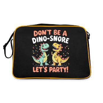 Décorations de fête de dinosaures - Sac Retro - noir/or - Dos