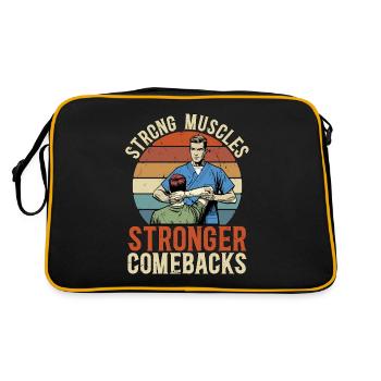 Physical Therapist Strong Muscles Physiotherapist - Retro Bag - black/gold - Back