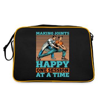 Physical Therapist Making Joints Happy Therapist - Retro Bag - black/gold - Back