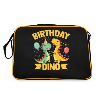 Décorations de fête de dinosaures - Sac Retro - noir/or - Dos