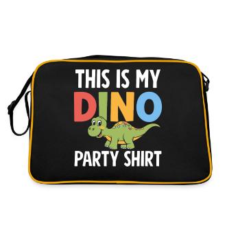 Décorations de fête de dinosaures - Sac Retro - noir/or - Dos