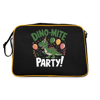 Décorations de fête de dinosaures - Sac Retro - noir/or - Dos