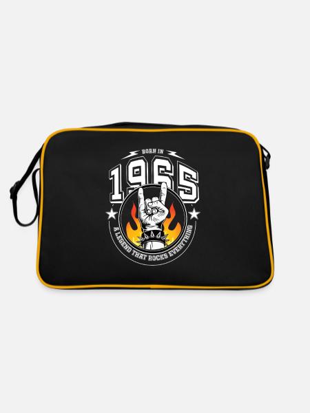 1965 Anniversaire, berce tout, 60e anniversaire - Sac Retro - noir/or - Dos