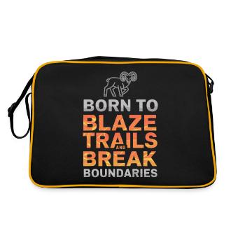 Signe du zodiaque Bélier : Né pour briser les frontières - Sac Retro - noir/or - Dos