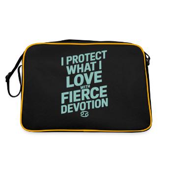 Cancer zodiac sign protection with devotion - Retro Bag - black/gold - Back