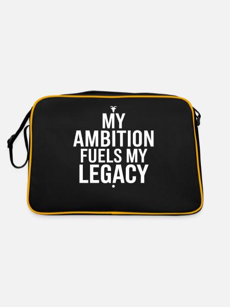 Capricorn zodiac sign: My ambition drives my - Retro Bag - black/gold - Back