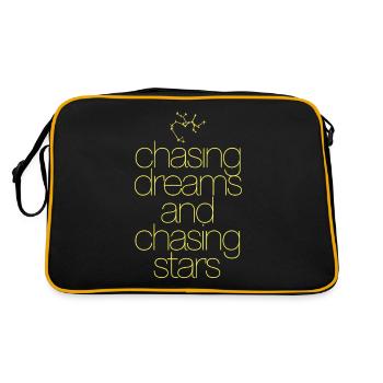 Signes du zodiaque Sagittaire : rêves et chasse aux étoiles - Sac Retro - noir/or - Dos