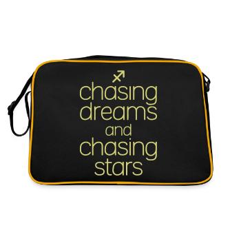 Sagittarius Zodiac Chasing Dreams Chasing Stars - Retro Bag - black/gold - Back