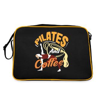Pilates et café pour la routine matinale - Sac Retro - noir/or - Dos