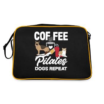 Pilates Café Chiens Répéter Fun - Sac Retro - noir/or - Dos