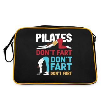 Exercice humoristique Pilates sans pets - Sac Retro - noir/or - Dos