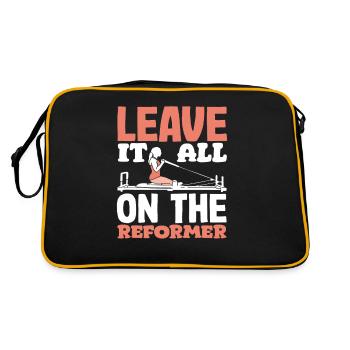 Pilates Leave Everything On The Reformer - Retro Bag - black/gold - Back