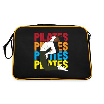 Motif coloré pour les amateurs de Pilates pour votre entraînement - Sac Retro - noir/or - Dos