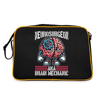 Neurosurgeon AKA Brain Mechanic Neuroscientist - Retro Bag - black/gold - Back