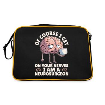 Neurosurgeon Of Course I Get On Your Brain Surgeon - Retro Bag - black/gold - Back