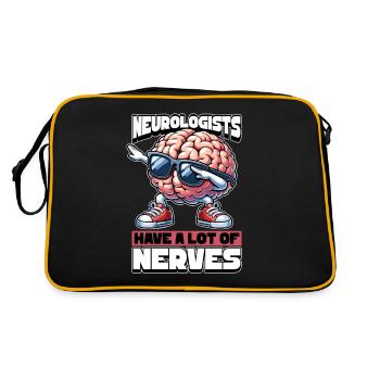 Neurologists Have A Lot of Nerves Brain Doctor - Retro Bag - black/gold - Back