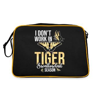 Ich Arbeite Nicht In Der Tiger Swallowtail -Saison - Retro Tasche - Schwarz/Gold - Hinten